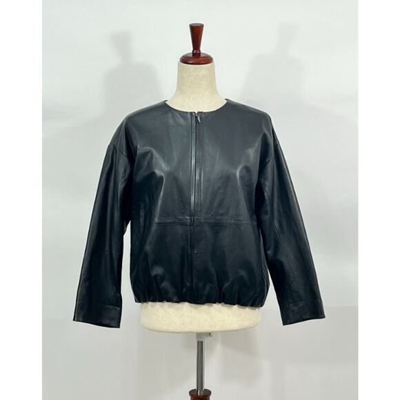 BEARDSLEY Sz 0 XS Black Sheepskin Leather Jacket - Picture 7 of 8